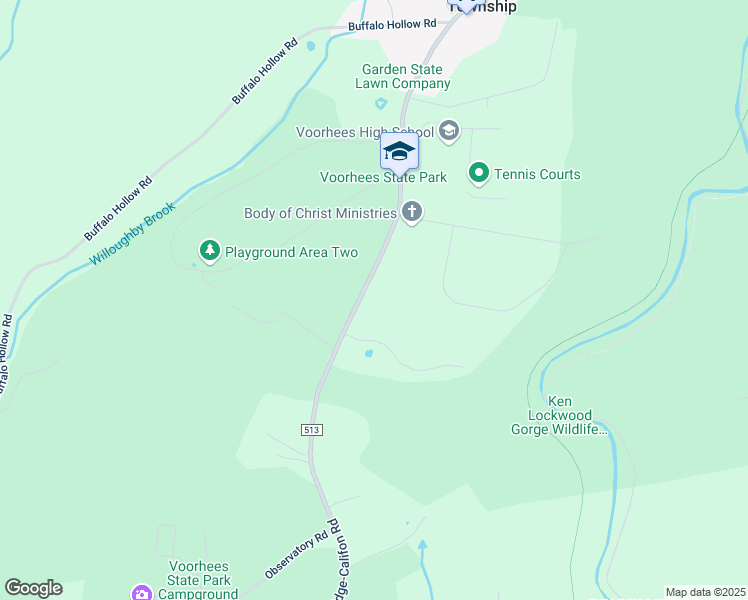 map of restaurants, bars, coffee shops, grocery stores, and more near 230 County Road 513 in Glen Gardner