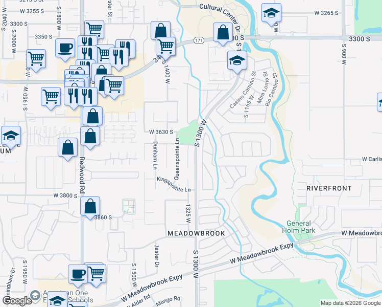 map of restaurants, bars, coffee shops, grocery stores, and more near 3691 Lancashire Circle in Salt Lake City