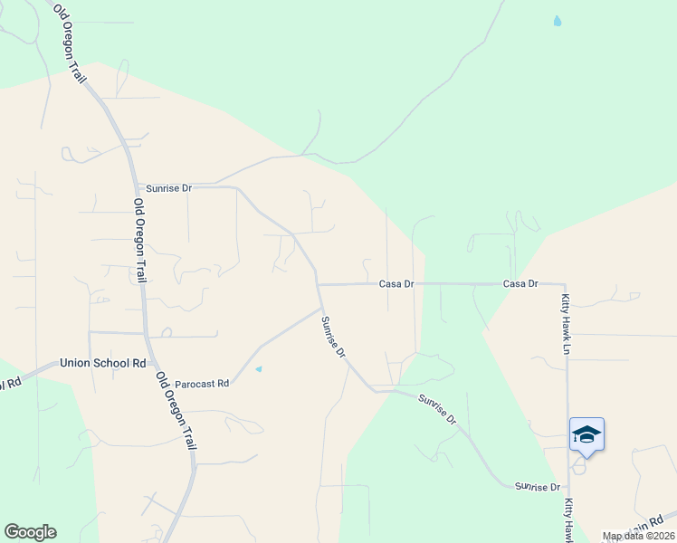 map of restaurants, bars, coffee shops, grocery stores, and more near 20100-20180 Casa Drive in Redding