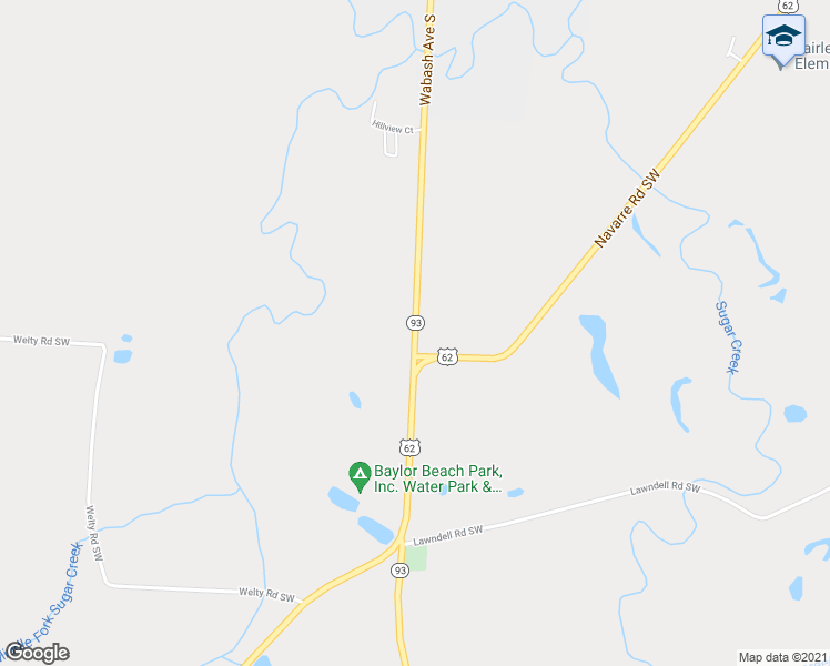 map of restaurants, bars, coffee shops, grocery stores, and more near 8486 Highway 93 in Navarre