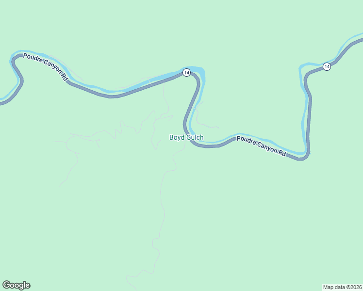 map of restaurants, bars, coffee shops, grocery stores, and more near 6785 Poudre Canyon Road in Bellvue