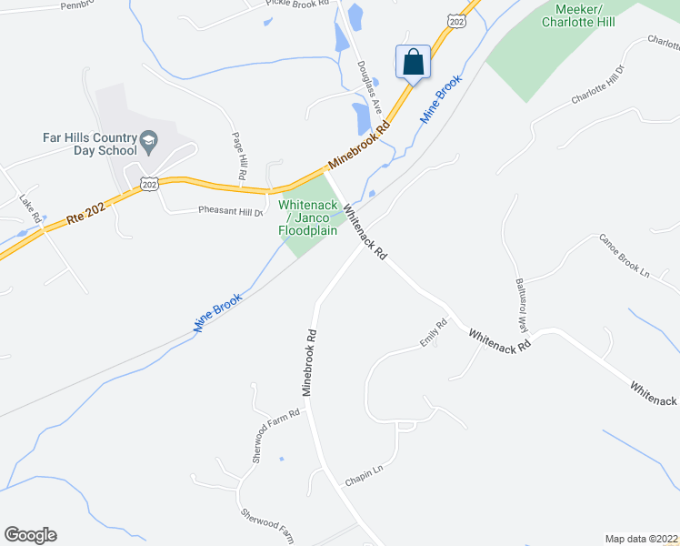 map of restaurants, bars, coffee shops, grocery stores, and more near 508 Mine Brook Road in Far Hills