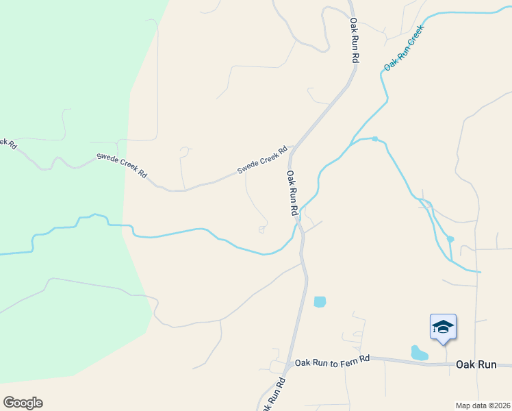 map of restaurants, bars, coffee shops, grocery stores, and more near 27127 Swede Creek Road in Oak Run