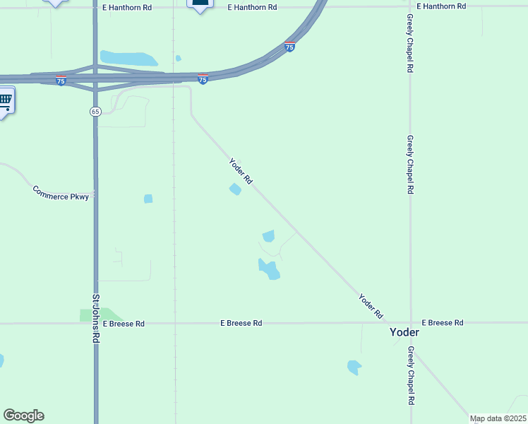 map of restaurants, bars, coffee shops, grocery stores, and more near 3333 Yoder Rd in Cridersville