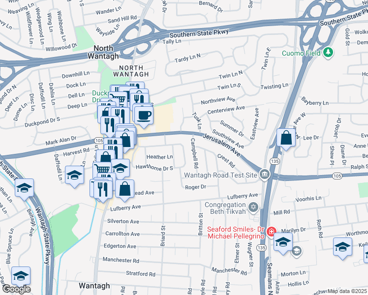 1231 Hawthorne Drive North, Wantagh NY Walk Score