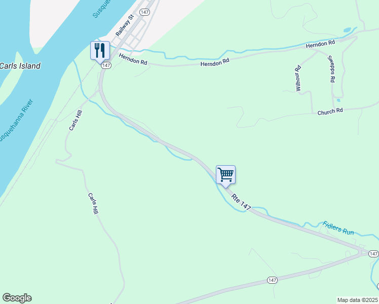 map of restaurants, bars, coffee shops, grocery stores, and more near 4738 Pennsylvania 147 in Herndon