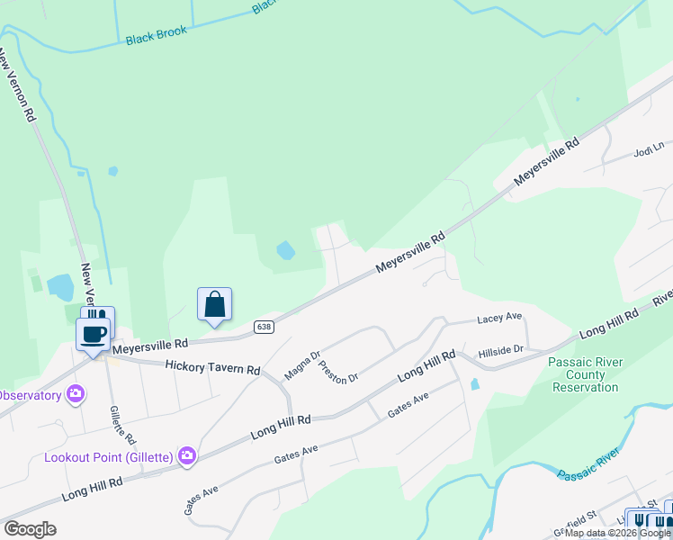 map of restaurants, bars, coffee shops, grocery stores, and more near 15 Crestwood Road in Gillette