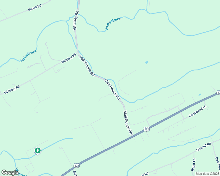 map of restaurants, bars, coffee shops, grocery stores, and more near 202 Mail Pouch Road in McClure