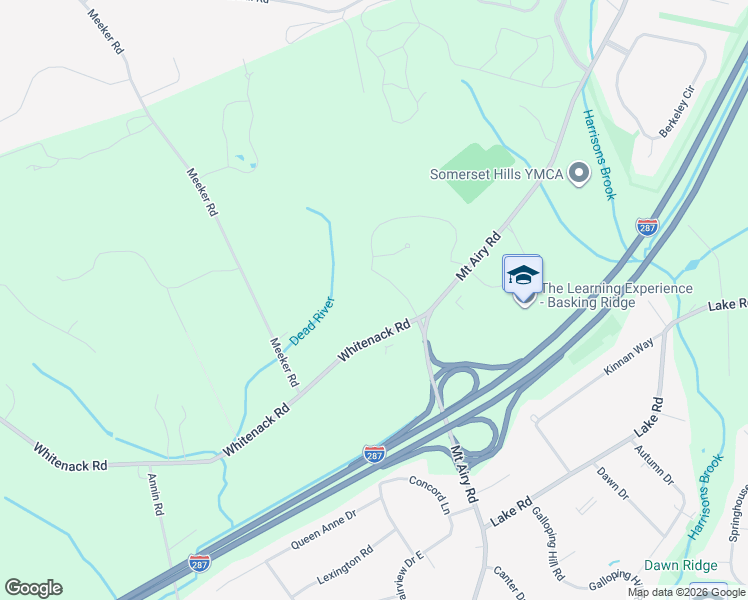 map of restaurants, bars, coffee shops, grocery stores, and more near 219 Mount Airy Road in Bernards