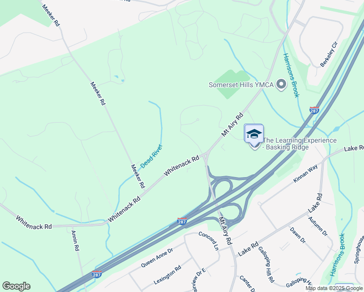 map of restaurants, bars, coffee shops, grocery stores, and more near 219 Mount Airy Road in Bernards
