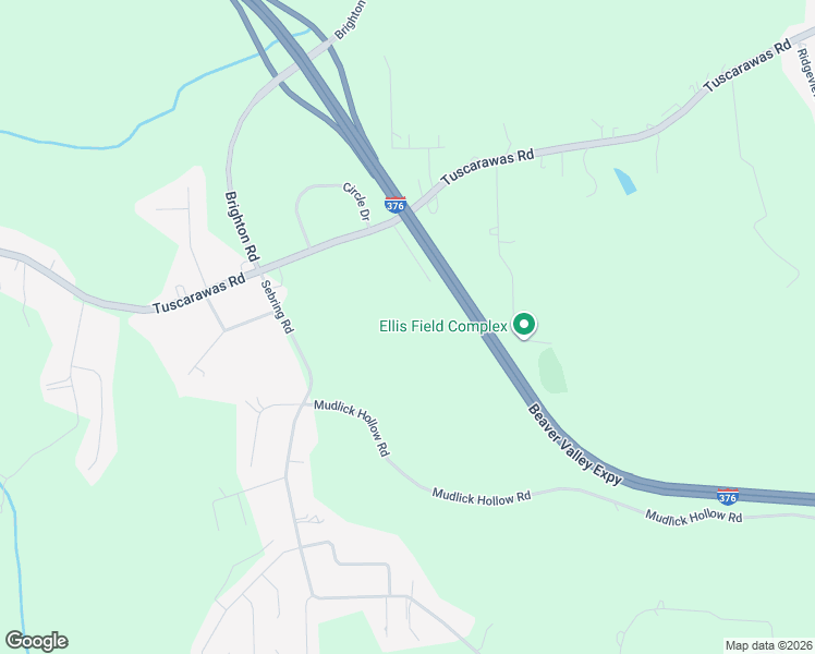 map of restaurants, bars, coffee shops, grocery stores, and more near 2345 Tuscarawas Road in Beaver