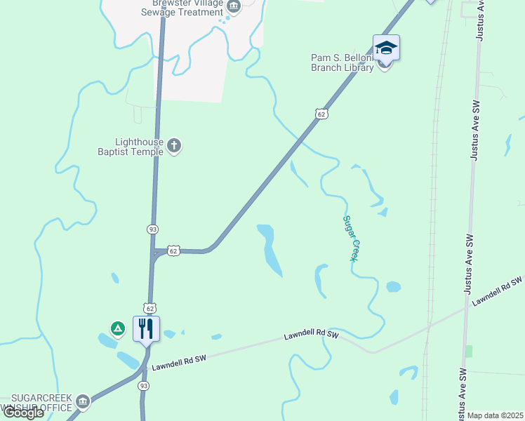 map of restaurants, bars, coffee shops, grocery stores, and more near 12350 Navarre Road Southwest in Navarre