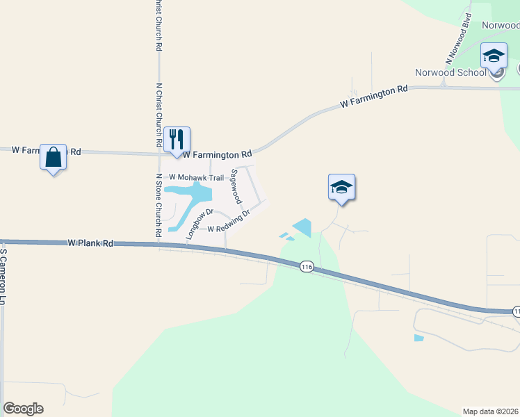 map of restaurants, bars, coffee shops, grocery stores, and more near 7522 West Redwing Drive in Peoria