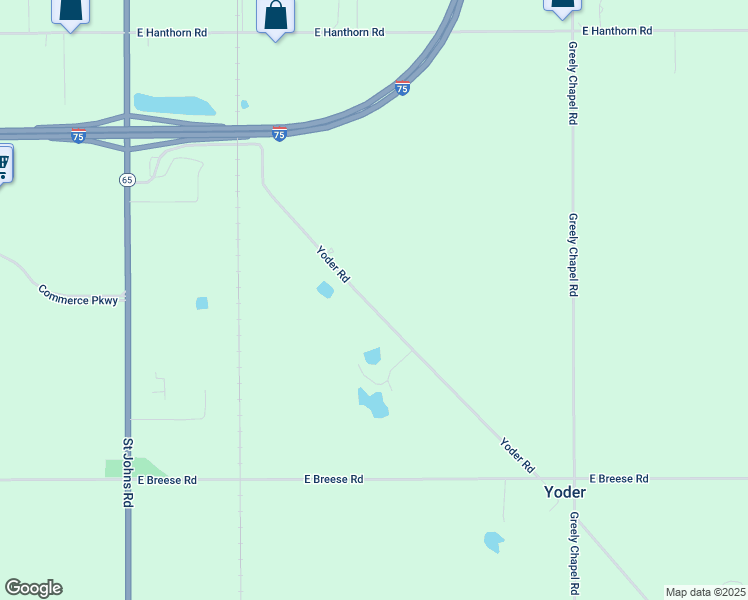 map of restaurants, bars, coffee shops, grocery stores, and more near 3333 Yoder Road in Cridersville