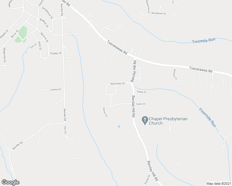 map of restaurants, bars, coffee shops, grocery stores, and more near 70 Nicholas Drive in Beaver