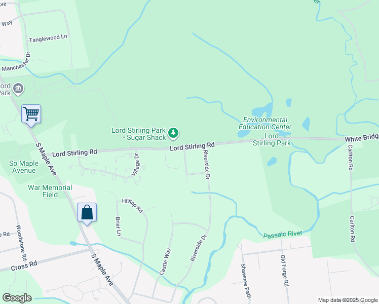 map of restaurants, bars, coffee shops, grocery stores, and more near 4 Sherwood Drive in Bernards