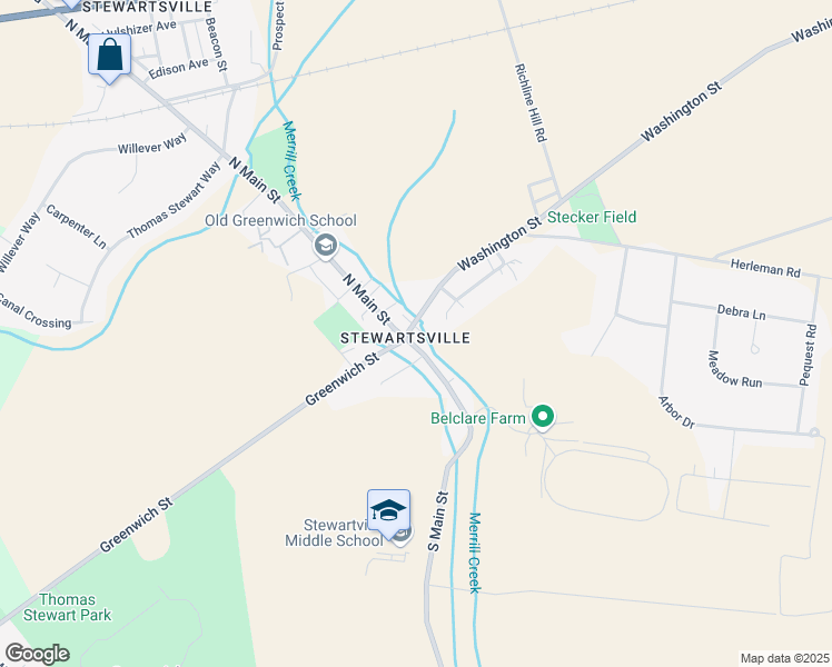 map of restaurants, bars, coffee shops, grocery stores, and more near in Greenwich Township