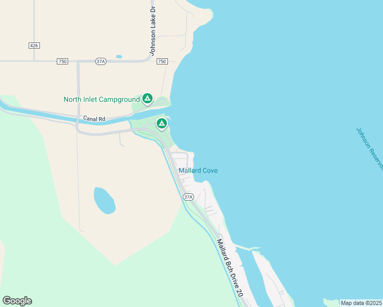 map of restaurants, bars, coffee shops, grocery stores, and more near 22 Mallard Cove Dr19a in Johnson Lake