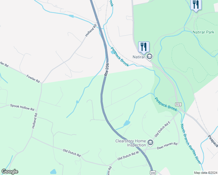 map of restaurants, bars, coffee shops, grocery stores, and more near 41 Ski Hill Drive in Bedminster