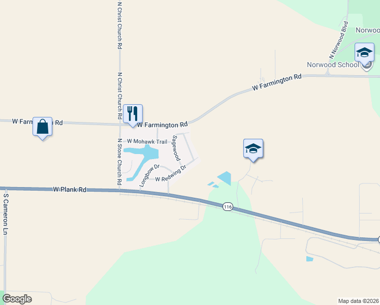 map of restaurants, bars, coffee shops, grocery stores, and more near 7522 West Redwing Drive in Peoria