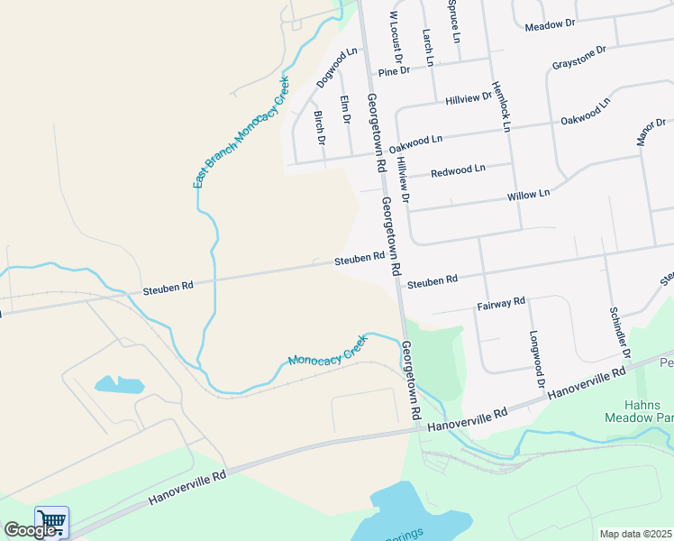 map of restaurants, bars, coffee shops, grocery stores, and more near 4727 Steuben Road in Nazareth