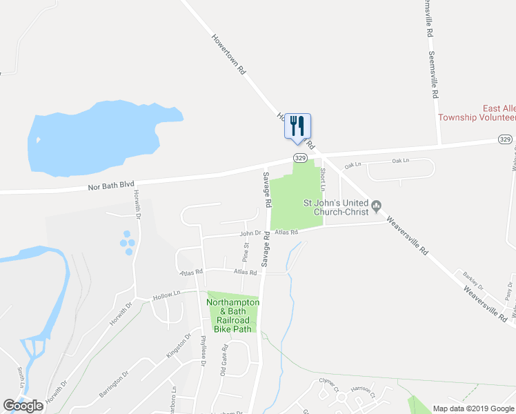 map of restaurants, bars, coffee shops, grocery stores, and more near 914 Graystone Circle in Northampton