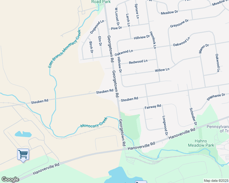 map of restaurants, bars, coffee shops, grocery stores, and more near 4693 Steuben Road in Nazareth