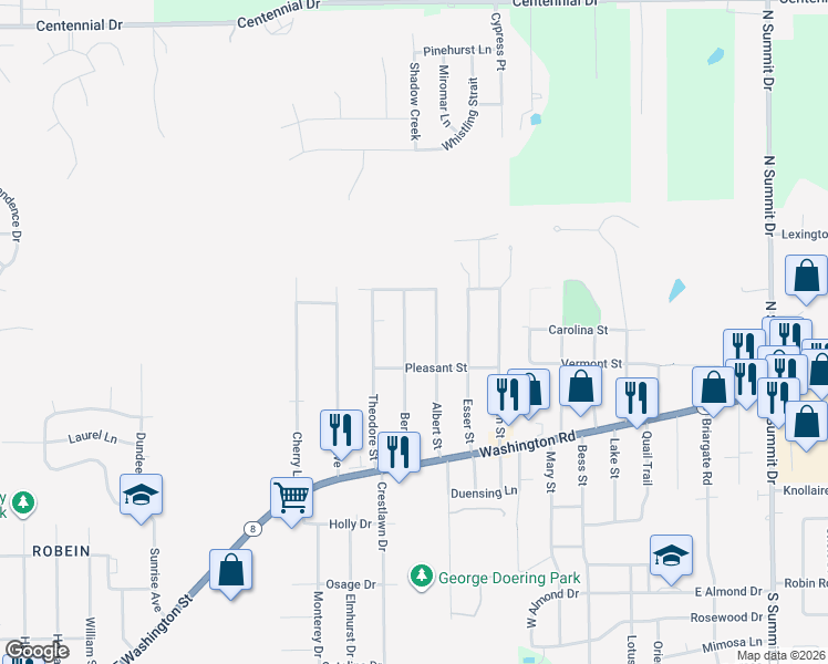 map of restaurants, bars, coffee shops, grocery stores, and more near 210 Berry Street in Washington