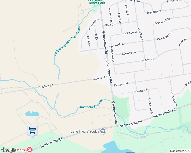 map of restaurants, bars, coffee shops, grocery stores, and more near 4722 Steuben Road in Nazareth