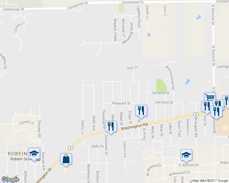 map of restaurants, bars, coffee shops, grocery stores, and more near 210 Berry Street in Washington