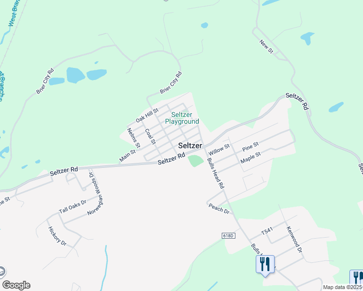 map of restaurants, bars, coffee shops, grocery stores, and more near 320 Minersville Street in Pottsville