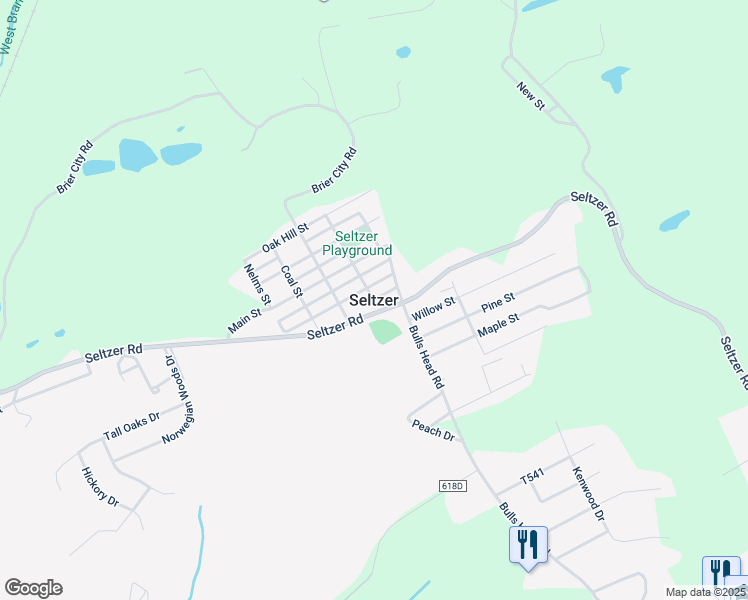 map of restaurants, bars, coffee shops, grocery stores, and more near in Seltzer