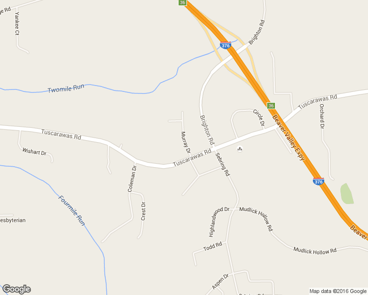 map of restaurants, bars, coffee shops, grocery stores, and more near 101 Murray Drive in Beaver