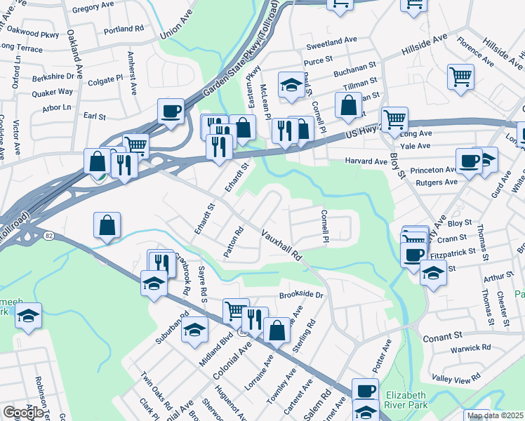 map of restaurants, bars, coffee shops, grocery stores, and more near 1211 Biscayne Boulevard in Union