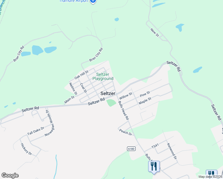 map of restaurants, bars, coffee shops, grocery stores, and more near 555 Seltzer Road in Pottsville