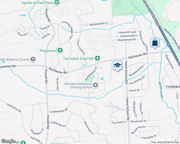 map of restaurants, bars, coffee shops, grocery stores, and more near 936 Lynwood Court in Cranberry Township
