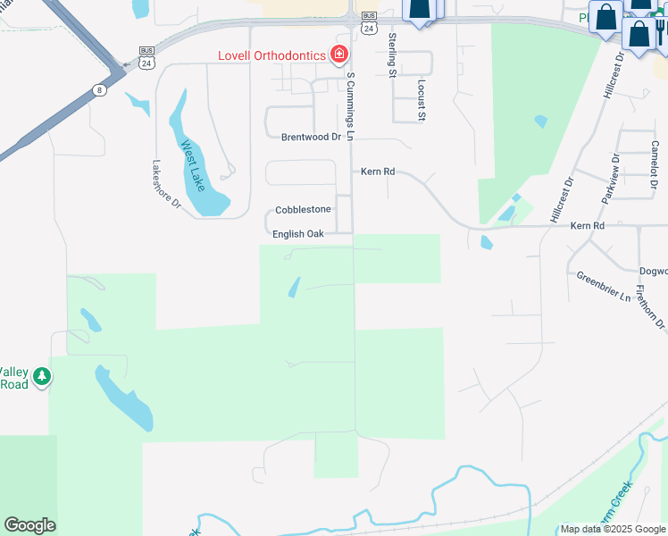 map of restaurants, bars, coffee shops, grocery stores, and more near 706 South Cummings Lane in Washington