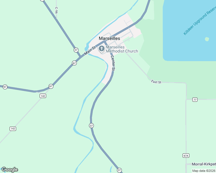 map of restaurants, bars, coffee shops, grocery stores, and more near 20567 Ohio 37 in La Rue