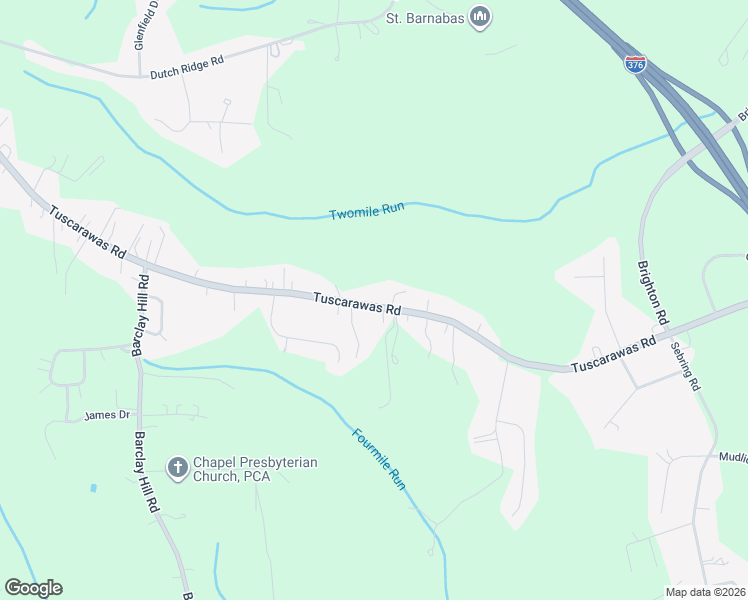 map of restaurants, bars, coffee shops, grocery stores, and more near 3400 Tuscarawas Road in Beaver