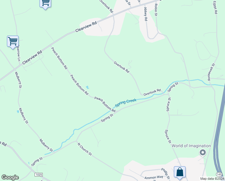 map of restaurants, bars, coffee shops, grocery stores, and more near 4670 Overlook Road in Coplay