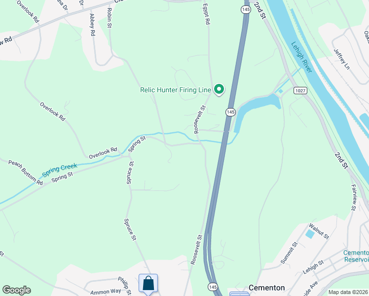map of restaurants, bars, coffee shops, grocery stores, and more near 4030 Spring Street in Lehigh County