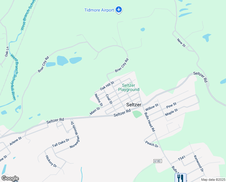 map of restaurants, bars, coffee shops, grocery stores, and more near 235 Delaware Street in Seltzer