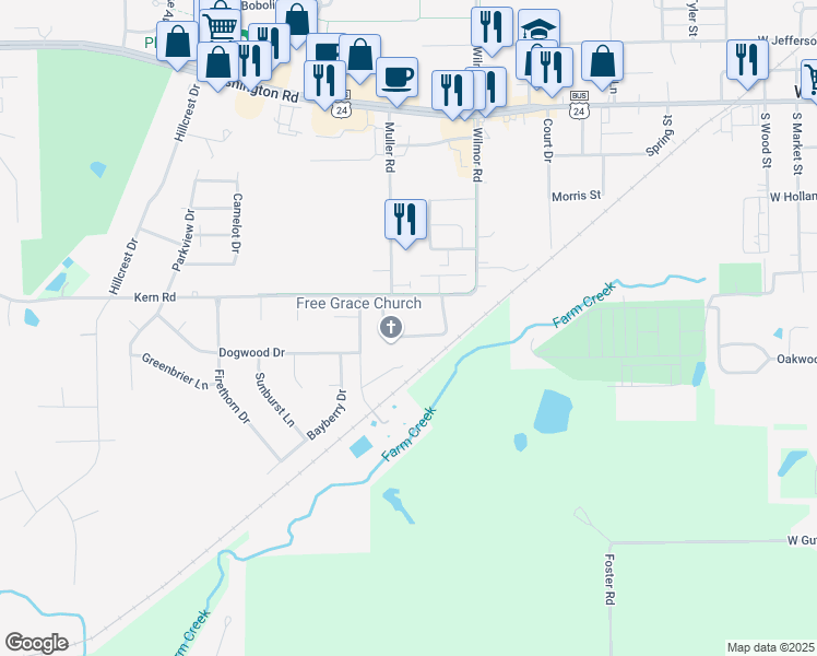 map of restaurants, bars, coffee shops, grocery stores, and more near 1110 Glenn Street in Washington