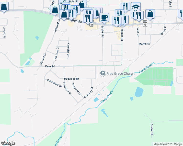 map of restaurants, bars, coffee shops, grocery stores, and more near 8 Heather Court in Washington