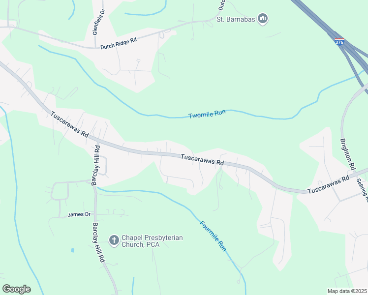 map of restaurants, bars, coffee shops, grocery stores, and more near 3530 Tuscarawas Rd in Beaver