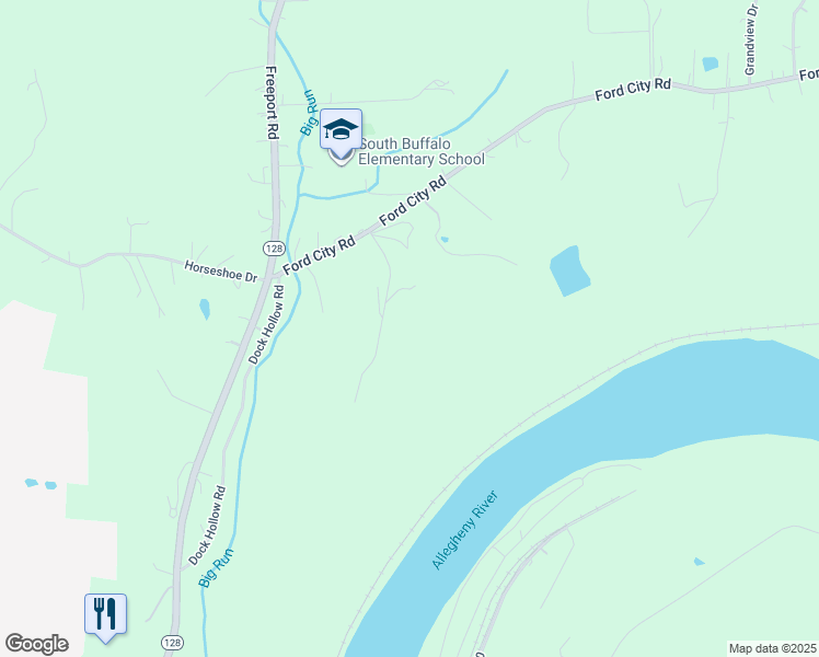 map of restaurants, bars, coffee shops, grocery stores, and more near 131 Ridgecrest Drive in Freeport