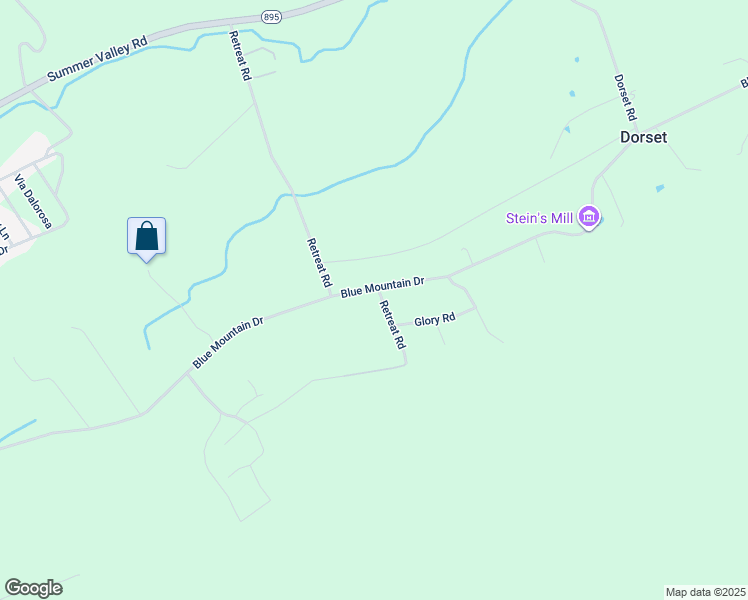 map of restaurants, bars, coffee shops, grocery stores, and more near 102 Retreat Road in New Ringgold