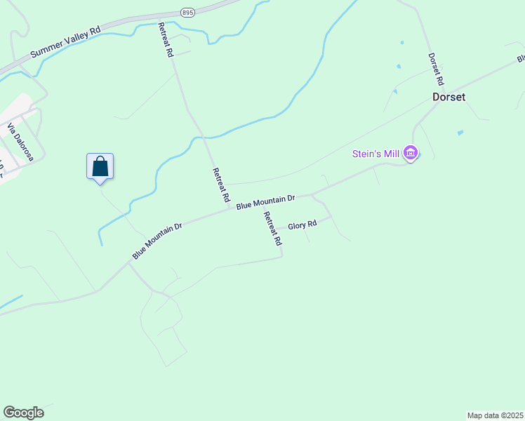 map of restaurants, bars, coffee shops, grocery stores, and more near 102 Retreat Road in New Ringgold
