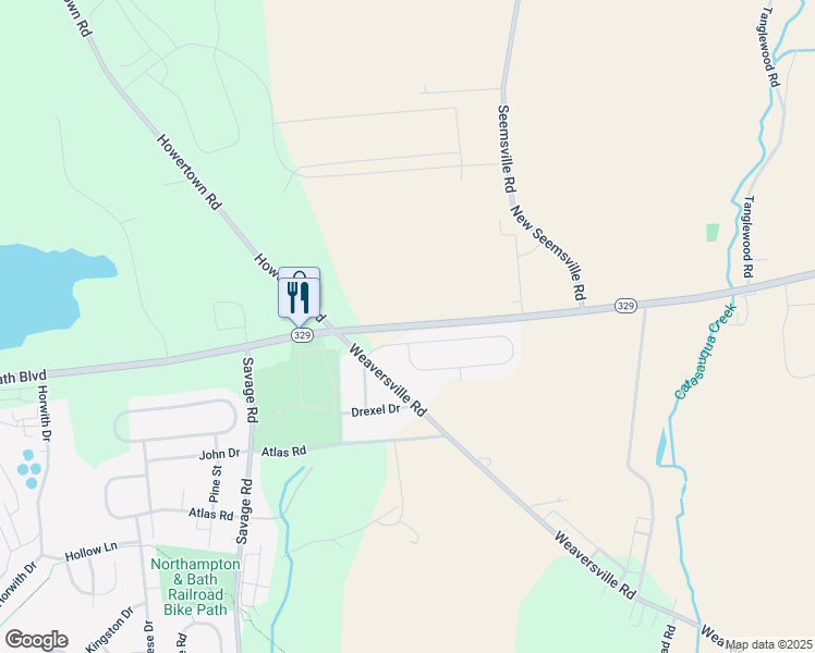 map of restaurants, bars, coffee shops, grocery stores, and more near 240 Nor Bath Boulevard in Northampton