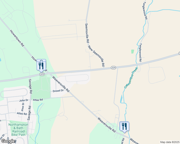 map of restaurants, bars, coffee shops, grocery stores, and more near 98 Oak Lane in Northampton